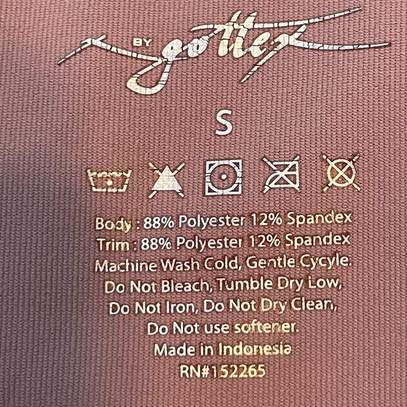 X by Gottex Vanessa Cropped High Rise Leggings Pink Nylon Stretch Athletic S - Picture 4 of 4